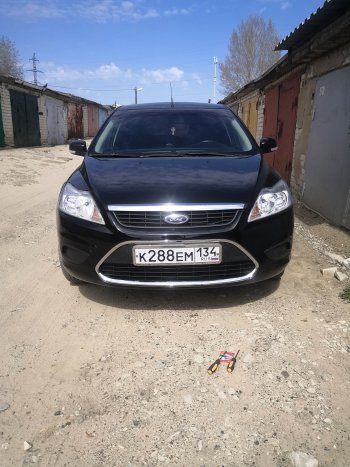 2 399 р. Вставка в центральную часть бампера SAT (с молдингом) Ford Focus 2 хэтчбэк 5 дв. рестайлинг (2007-2011)  с доставкой в г. Тольятти. Увеличить фотографию 2