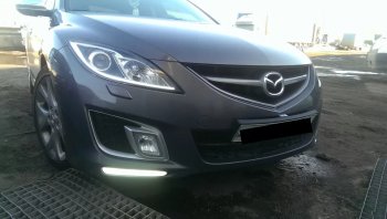 6 299 р. Передний бампер SAT (SPORT) Mazda 6 GH дорестайлинг седан (2007-2010) (Неокрашенный)  с доставкой в г. Тольятти. Увеличить фотографию 3