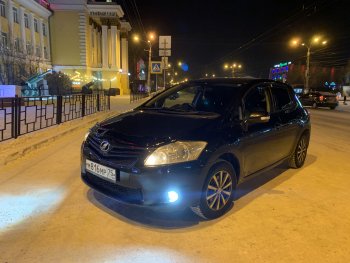 1 969 р. Дефлектор капота CA-Plastiс Toyota Auris E150 хэтчбэк 5 дв. рестайлинг (2010-2012) (Classic черный, Без надписи)  с доставкой в г. Тольятти. Увеличить фотографию 2