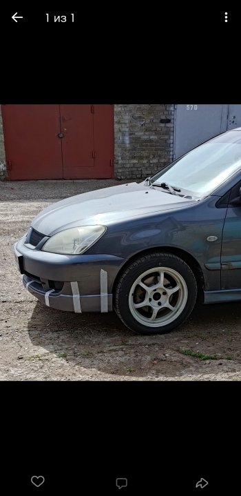 5 749 р. Накладка переднего бампера Sport 2.0 Mitsubishi Lancer 9 2-ой рестайлинг седан (2005-2009) (Неокрашенная)  с доставкой в г. Тольятти. Увеличить фотографию 2