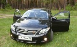 699 р. Комплект ресничек на фары Sport  Toyota Corolla  E150 (2006-2010) седан дорестайлинг (Неокрашенные)  с доставкой в г. Тольятти. Увеличить фотографию 2