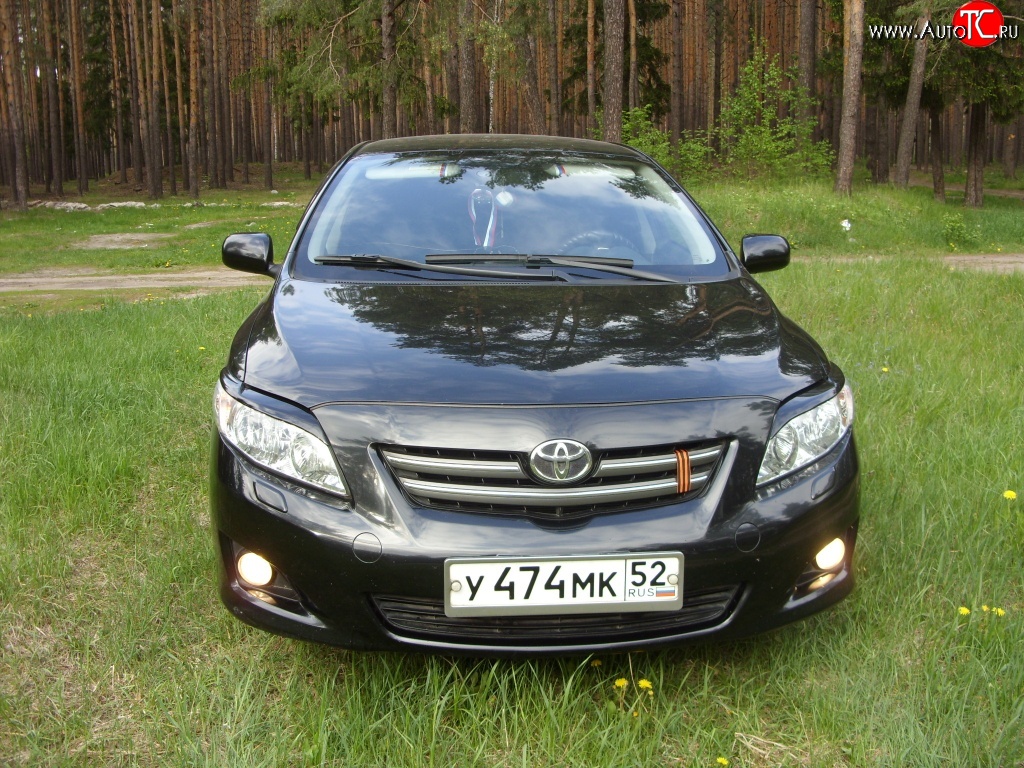 699 р. Комплект ресничек на фары Sport  Toyota Corolla  E150 (2006-2010) седан дорестайлинг (Неокрашенные)  с доставкой в г. Тольятти