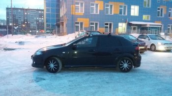 3 169 р. Пороги накладки Атланта  Chevrolet Lacetti  хэтчбек (2002-2013) (Неокрашенные)  с доставкой в г. Тольятти. Увеличить фотографию 2