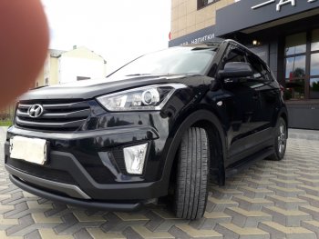 8 249 р. Защита переднего бампера Slitkoff (d57, черная) Hyundai Creta GS рестайлинг (2019-2021) (Цвет: серебристый)  с доставкой в г. Тольятти. Увеличить фотографию 6