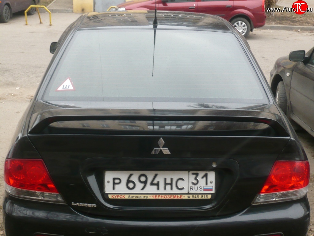 3 999 р. Средний спойлер 2.0 стандарт Mitsubishi Lancer 9 2-ой рестайлинг седан (2005-2009) (Без места под стоп-сигнал, Неокрашенный)  с доставкой в г. Тольятти