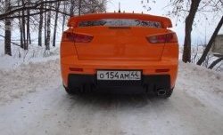 5 399 р. Накладка Evo на задний бампер Mitsubishi Lancer 10 CY седан дорестайлинг (2007-2010) (Неокрашенная)  с доставкой в г. Тольятти. Увеличить фотографию 4