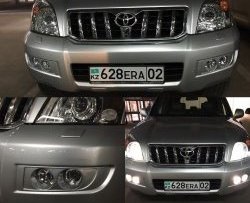 11 799 р. Комплект масок для ПТФ Sport  Toyota Land Cruiser Prado  J120 (2002-2009) (Неокрашенные)  с доставкой в г. Тольятти. Увеличить фотографию 6