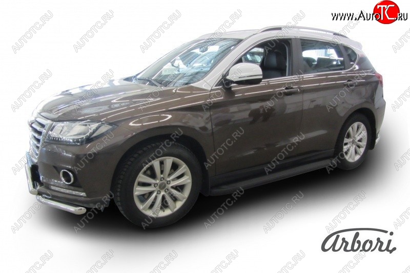 11 609 р. Порожки для ног Arbori Optima Black Haval H2 (2014-2021)  с доставкой в г. Тольятти