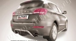 10 849 р. Защита заднего бампера диаметром 57 мм с изгибом Slitkoff  Haval H2 (2014-2021) (Нержавейка, Полированная)  с доставкой в г. Тольятти. Увеличить фотографию 1