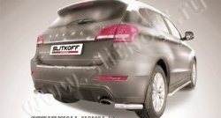 Защита заднего бампера из двух боковых уголков диаметром 57 мм Slitkoff Haval H2 (2014-2021)