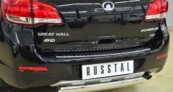 Защита заднего бампера (Ø75x42 мм, нержавейка) Russtal Great Wall (Грейт) Hover H6 (Ховер) (2012-2016)