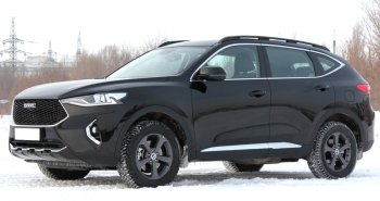 11 849 р. Рейлинги крыши АПС  Haval F7 (2018-2024)  дорестайлинг, рестайлинг (Серебристые, без поперечин)  с доставкой в г. Тольятти. Увеличить фотографию 2