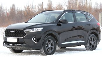 11 849 р. Рейлинги крыши АПС  Haval F7 (2018-2024)  дорестайлинг, рестайлинг (Серебристые, без поперечин)  с доставкой в г. Тольятти. Увеличить фотографию 4