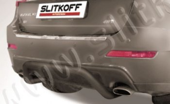 Защита заднего бампера Slitkoff (d57, скоба) Haval (Хавал) H2 (Н2) (2014-2021) ()