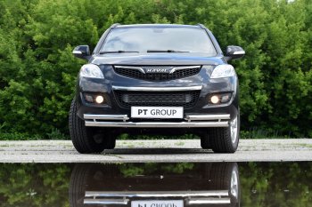 Защита переднего бампера Petroil Tuning (Ø63/51 мм) Haval H5 рестайлинг (2020-2023)