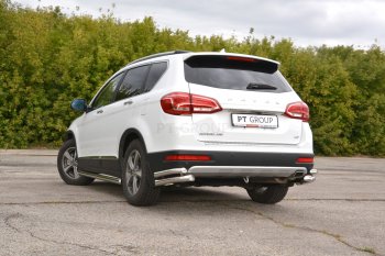 25 999 р. Защита порогов из трубы Ø63 Petroil Tuning Haval H6 дорестайлинг (2016-2019) (Нержавеющая полированная сталь)  с доставкой в г. Тольятти. Увеличить фотографию 2