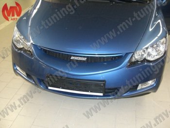 4 599 р. Решетка радиатора MUGEN Honda Civic FD седан дорестайлинг (2005-2008) (Неокрашенная)  с доставкой в г. Тольятти. Увеличить фотографию 3