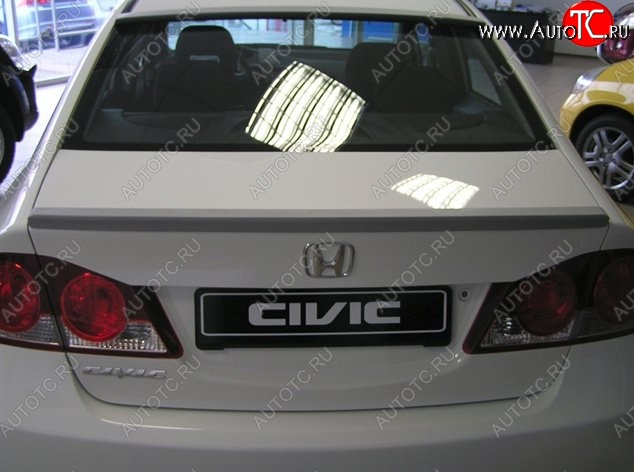 4 149 р. Лип спойлер CT Honda Civic FD седан дорестайлинг (2005-2008) (Неокрашенный)  с доставкой в г. Тольятти