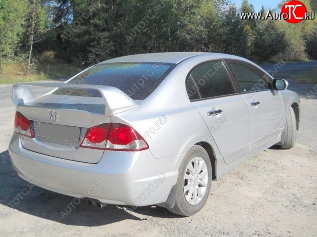 5 249 р. Спойлер Mugen-Style Honda Civic FD седан дорестайлинг (2005-2008) (Неокрашенный)  с доставкой в г. Тольятти