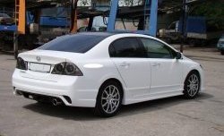 18 499 р. Задний бампер INGS Extreem  Honda Civic  FD (2005-2011) седан дорестайлинг, седан рестайлинг (Неокрашенный)  с доставкой в г. Тольятти. Увеличить фотографию 2