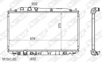 Радиатор двигателя SAT (пластинчатый, МКПП/АКПП, quick fit) Honda Civic FD седан дорестайлинг (2005-2008)