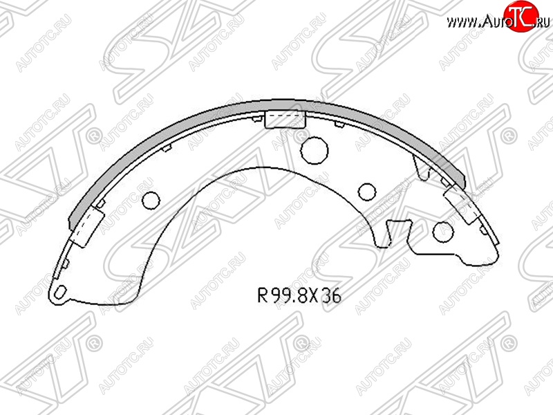 1 479 р. Колодки тормозные задние SAT Honda Civic EP хэтчбэк 3 дв. дорестайлинг (2000-2003)  с доставкой в г. Тольятти