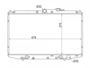 Радиатор двигателя SAT (пластинчатый, МКПП/АКПП, F23A 2.3) Honda Avancier (1999-2003)