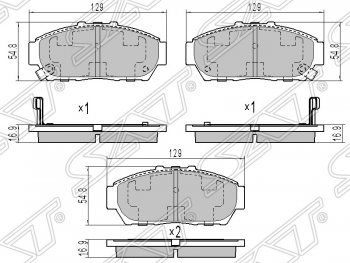 Колодки тормозные передние SAT Honda Integra DB6,DB7,DB8,DB9 седан дорестайлинг (1993-1995)