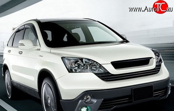 2 399 р. Решётка радиатора M-VRS Honda CR-V RE1,RE2,RE3,RE4,RE5,RE7 дорестайлинг (2007-2010) (Неокрашенная)  с доставкой в г. Тольятти