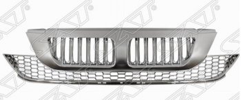 Решётка радиатора SAT (комлект верх + низ) Honda CR-V RE1,RE2,RE3,RE4,RE5,RE7 дорестайлинг (2007-2010)  (Хром)