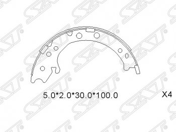 Колодки ручного тормоза SAT Honda CR-V RE1,RE2,RE3,RE4,RE5,RE7 рестайлинг (2009-2012)