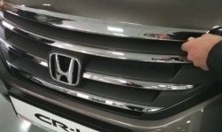 2 999 р. Накладка на капот СТ Honda CR-V RM1,RM3,RM4 дорестайлинг (2012-2015)  с доставкой в г. Тольятти. Увеличить фотографию 2