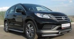 26 999 р. Широкая защита порогов SLITKOFF Honda CR-V RM1,RM3,RM4 дорестайлинг (2012-2015)  с доставкой в г. Тольятти. Увеличить фотографию 2