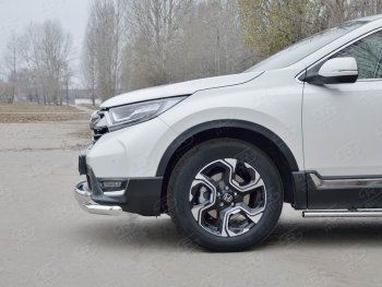 14 699 р. Защита переднего бампера (2 трубыØ63 и 75х42 мм, нержавейка) Russtal Honda CR-V RW,RT дорестайлинг (2016-2020)  с доставкой в г. Тольятти. Увеличить фотографию 4