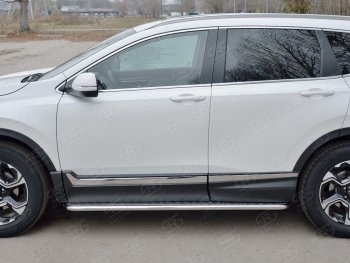 22 999 р. Широкая защита порогов SLITKOFF v2 Honda CR-V RW,RT дорестайлинг (2016-2020)  с доставкой в г. Тольятти. Увеличить фотографию 2