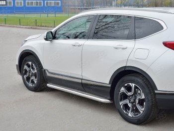 43 999 р. Широкая защита порогов из трубы диаметром 63 мм SLITKOFF v3 Honda CR-V RW,RT дорестайлинг (2016-2020)  с доставкой в г. Тольятти. Увеличить фотографию 3