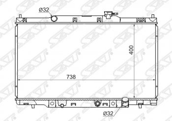 Радиатор двигателя SAT (пластинчатый, МКПП/АКПП) Honda CR-V RD4,RD5,RD6,RD7,RD9  рестайлинг (2004-2006)