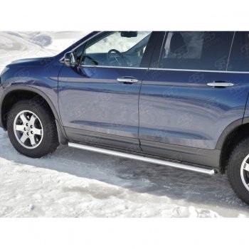 19 999 р. Пороги труба d63 SLITKOFF (вариант №1) Honda Pilot YF6 дорестайлинг (2016-2019)  с доставкой в г. Тольятти. Увеличить фотографию 4