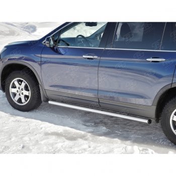 18 799 р. Пороги труба d63 SLITKOFF (вариант №2) Honda Pilot YF6 дорестайлинг (2016-2019)  с доставкой в г. Тольятти. Увеличить фотографию 4