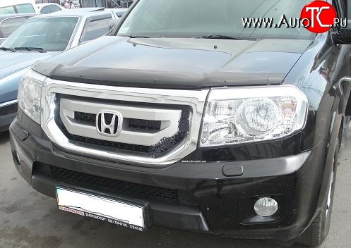 5 079 р. Дефлектор капота NovLine Honda Pilot YF4 дорестайлинг (2008-2011)  с доставкой в г. Тольятти