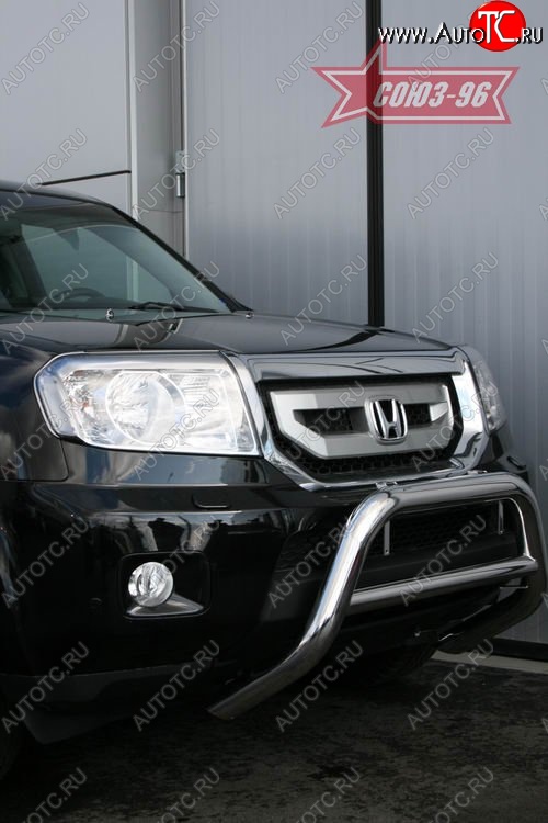 20 114 р. Защита переднего бампера Souz-96 (d76) Honda Pilot YF4 дорестайлинг (2008-2011)  с доставкой в г. Тольятти