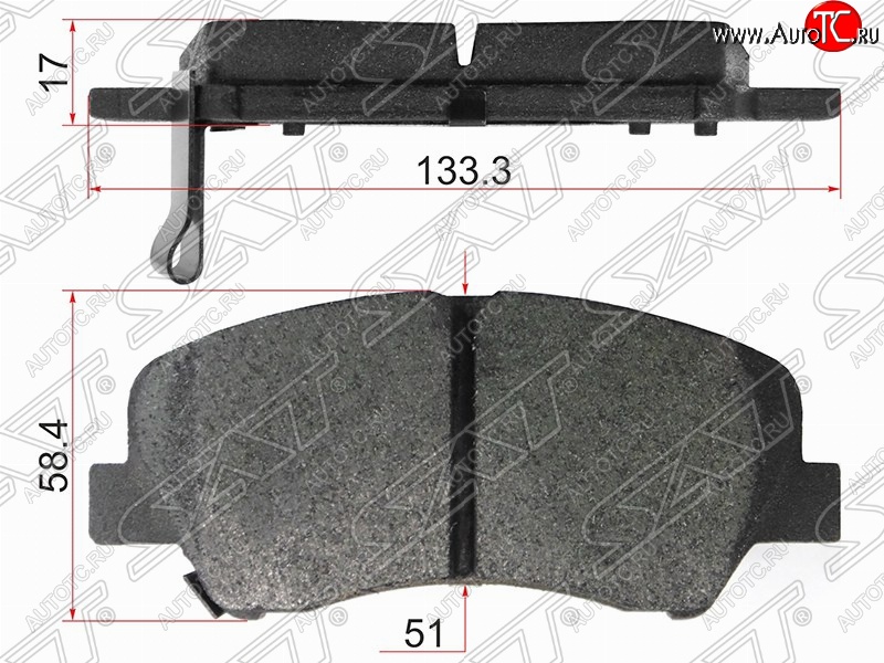 1 399 р. Колодки тормозные (передние) SAT KIA Rio 3 QB дорестайлинг седан (2011-2015)  с доставкой в г. Тольятти