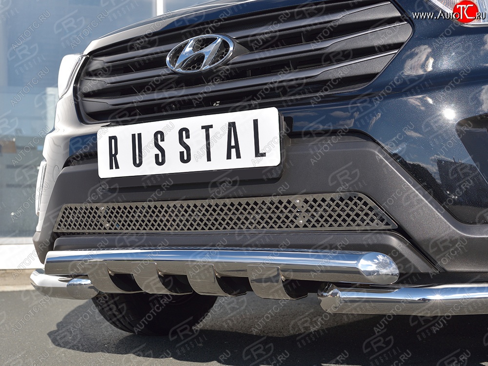 2 989 р. Решетка радиатора Russtal Hyundai Creta GS рестайлинг (2019-2021)  с доставкой в г. Тольятти