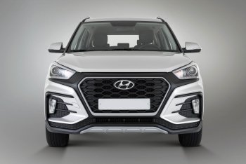 22 499 р. Передний бампер Xmug Hyundai Creta GS дорестайлинг (2015-2019) (Неокрашенный)  с доставкой в г. Тольятти. Увеличить фотографию 2