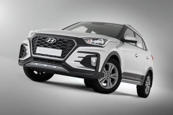 22 499 р. Передний бампер Xmug Hyundai Creta GS дорестайлинг (2015-2019) (Неокрашенный)  с доставкой в г. Тольятти. Увеличить фотографию 3