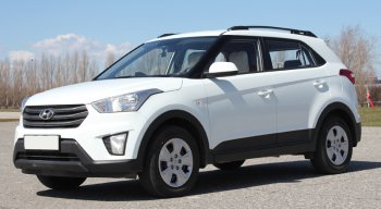 9 649 р. Комплект рейлингов АПС  Hyundai Creta  GS (2015-2021) дорестайлинг, рестайлинг (Серебристые без поперечин )  с доставкой в г. Тольятти. Увеличить фотографию 6