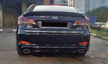 5 649 р. Юбка заднего бампера АВТОКРАТ Hyundai I40 1 VF дорестайлинг седан (2011-2015) (Неокрашенная)  с доставкой в г. Тольятти. Увеличить фотографию 4