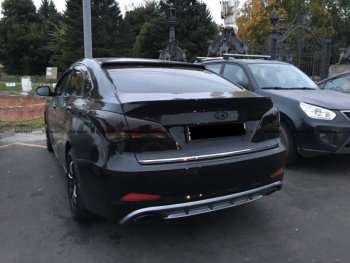 5 649 р. Юбка заднего бампера АВТОКРАТ Hyundai I40 1 VF дорестайлинг седан (2011-2015) (Неокрашенная)  с доставкой в г. Тольятти. Увеличить фотографию 3