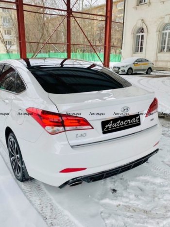 5 649 р. Юбка заднего бампера АВТОКРАТ Hyundai I40 1 VF дорестайлинг седан (2011-2015) (Неокрашенная)  с доставкой в г. Тольятти. Увеличить фотографию 2