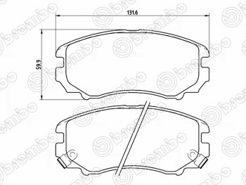 Комплект передних тормозных колодок BREMBO KIA Soul PS дорестайлинг (2014-2016)